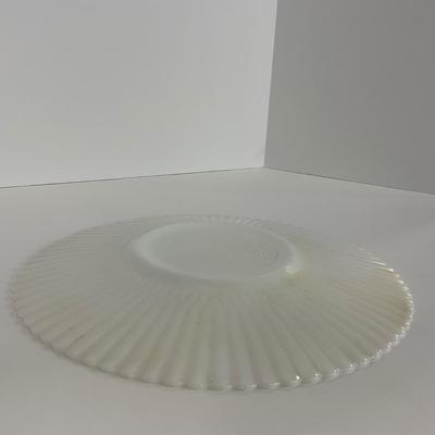 -184- DISHES | White Petalware MacBeth Evans Glass Co. | Large Plates