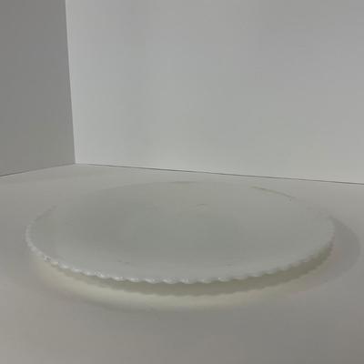 -184- DISHES | White Petalware MacBeth Evans Glass Co. | Large Plates