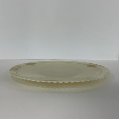 -184- DISHES | White Petalware MacBeth Evans Glass Co. | Large Plates