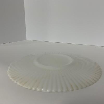 -184- DISHES | White Petalware MacBeth Evans Glass Co. | Large Plates