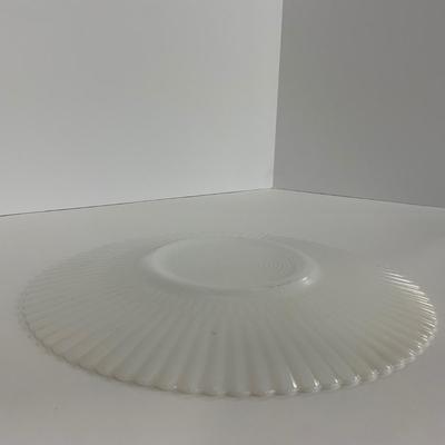 -184- DISHES | White Petalware MacBeth Evans Glass Co. | Large Plates