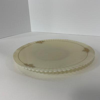 -184- DISHES | White Petalware MacBeth Evans Glass Co. | Large Plates