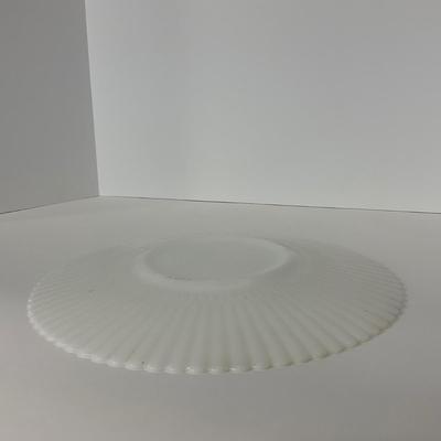 -184- DISHES | White Petalware MacBeth Evans Glass Co. | Large Plates