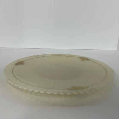 -184- DISHES | White Petalware MacBeth Evans Glass Co. | Large Plates