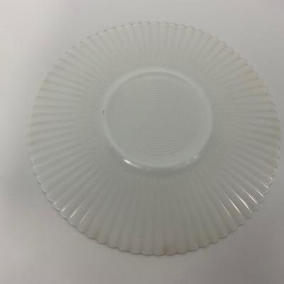 -184- DISHES | White Petalware MacBeth Evans Glass Co. | Large Plates