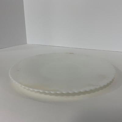 -184- DISHES | White Petalware MacBeth Evans Glass Co. | Large Plates