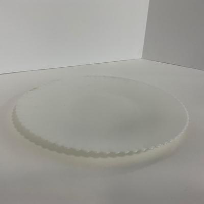-184- DISHES | White Petalware MacBeth Evans Glass Co. | Large Plates
