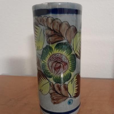 Two Mexico signed pottery vases.