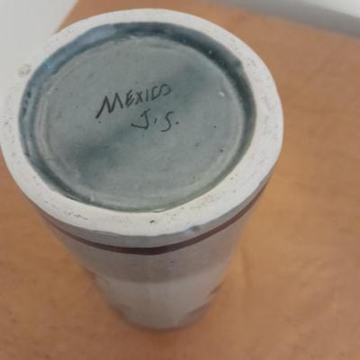 Two Mexico signed pottery vases.