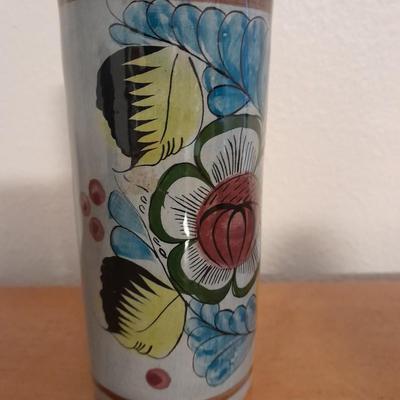 Two Mexico signed pottery vases.