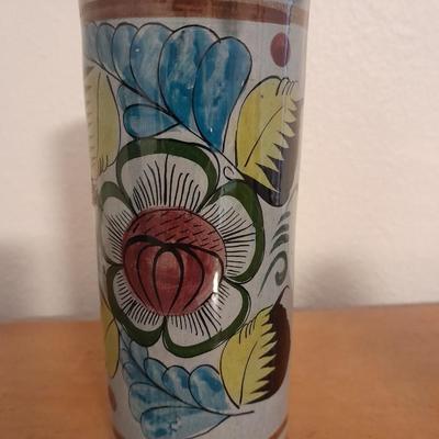 Two Mexico signed pottery vases.