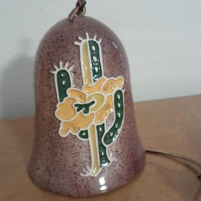 Two Vintage pottery windchimes Southwest style