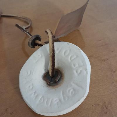 Two Vintage pottery windchimes Southwest style