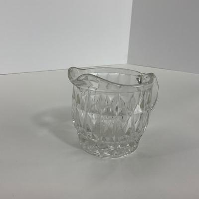 -186- GLASSWARE | Windsor Diamond Jeanette Glass Co. | Creamer & Sugar