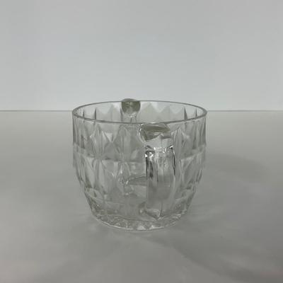 -186- GLASSWARE | Windsor Diamond Jeanette Glass Co. | Creamer & Sugar