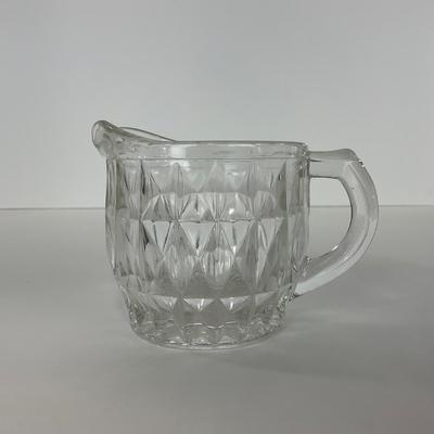 -186- GLASSWARE | Windsor Diamond Jeanette Glass Co. | Creamer & Sugar