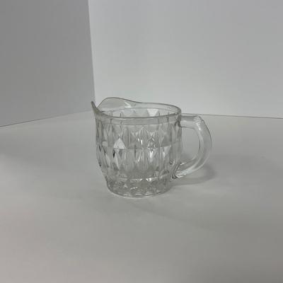 -186- GLASSWARE | Windsor Diamond Jeanette Glass Co. | Creamer & Sugar