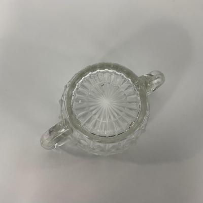 -186- GLASSWARE | Windsor Diamond Jeanette Glass Co. | Creamer & Sugar