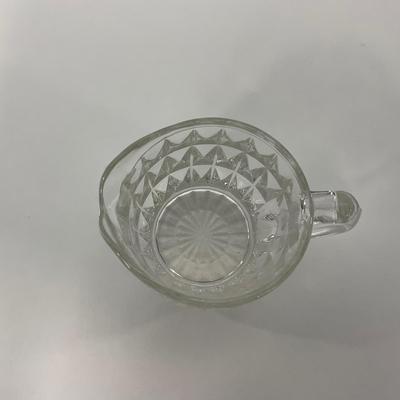 -186- GLASSWARE | Windsor Diamond Jeanette Glass Co. | Creamer & Sugar