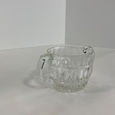 -186- GLASSWARE | Windsor Diamond Jeanette Glass Co. | Creamer & Sugar