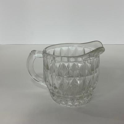 -186- GLASSWARE | Windsor Diamond Jeanette Glass Co. | Creamer & Sugar