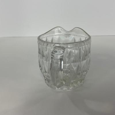 -186- GLASSWARE | Windsor Diamond Jeanette Glass Co. | Creamer & Sugar