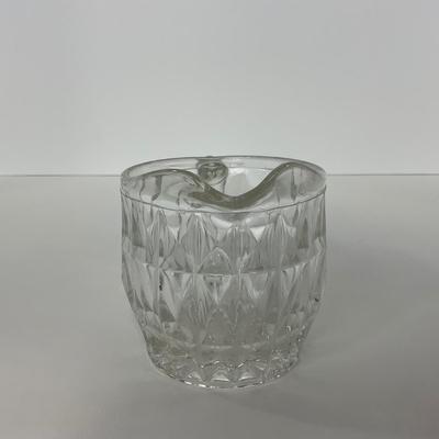 -186- GLASSWARE | Windsor Diamond Jeanette Glass Co. | Creamer & Sugar