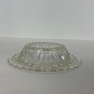 -187- GLASSWARE | Windsor Diamond Jeanette Glass Co. | Creamer, Sugar, & Butter Dish