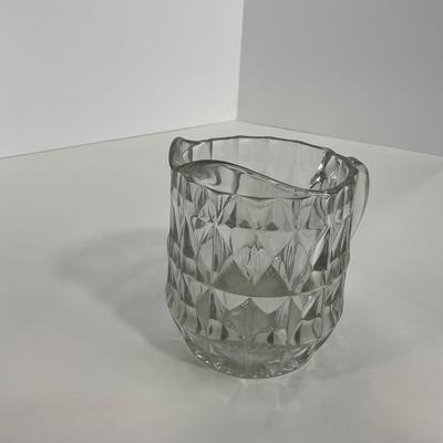 -187- GLASSWARE | Windsor Diamond Jeanette Glass Co. | Creamer, Sugar, & Butter Dish