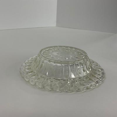 -187- GLASSWARE | Windsor Diamond Jeanette Glass Co. | Creamer, Sugar, & Butter Dish