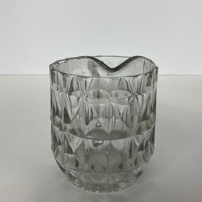 -187- GLASSWARE | Windsor Diamond Jeanette Glass Co. | Creamer, Sugar, & Butter Dish
