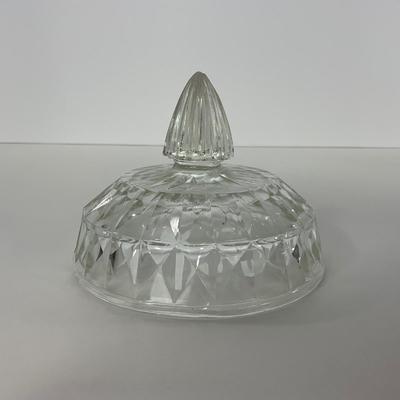 -187- GLASSWARE | Windsor Diamond Jeanette Glass Co. | Creamer, Sugar, & Butter Dish