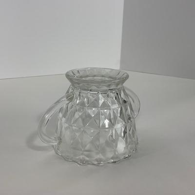 -187- GLASSWARE | Windsor Diamond Jeanette Glass Co. | Creamer, Sugar, & Butter Dish