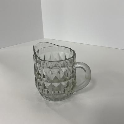 -187- GLASSWARE | Windsor Diamond Jeanette Glass Co. | Creamer, Sugar, & Butter Dish