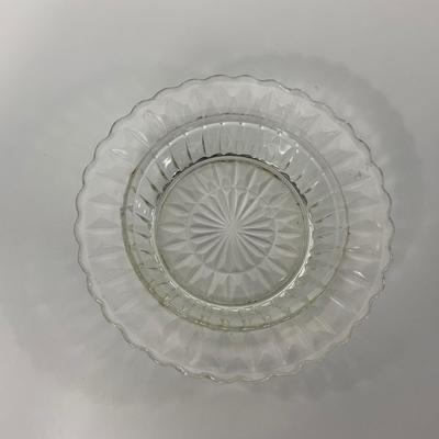 -187- GLASSWARE | Windsor Diamond Jeanette Glass Co. | Creamer, Sugar, & Butter Dish