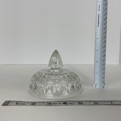 -187- GLASSWARE | Windsor Diamond Jeanette Glass Co. | Creamer, Sugar, & Butter Dish