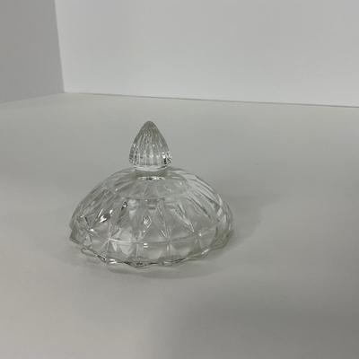 -187- GLASSWARE | Windsor Diamond Jeanette Glass Co. | Creamer, Sugar, & Butter Dish