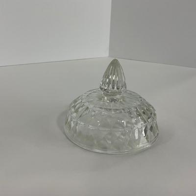 -187- GLASSWARE | Windsor Diamond Jeanette Glass Co. | Creamer, Sugar, & Butter Dish