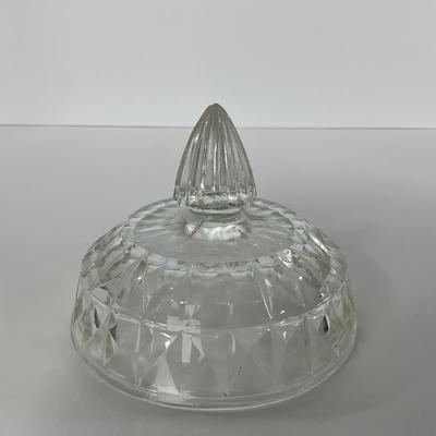 -187- GLASSWARE | Windsor Diamond Jeanette Glass Co. | Creamer, Sugar, & Butter Dish