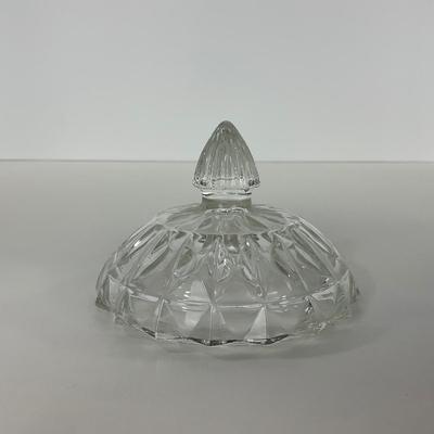-187- GLASSWARE | Windsor Diamond Jeanette Glass Co. | Creamer, Sugar, & Butter Dish