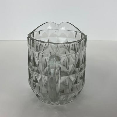 -187- GLASSWARE | Windsor Diamond Jeanette Glass Co. | Creamer, Sugar, & Butter Dish