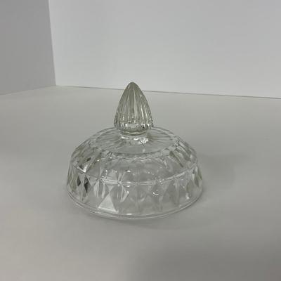-187- GLASSWARE | Windsor Diamond Jeanette Glass Co. | Creamer, Sugar, & Butter Dish