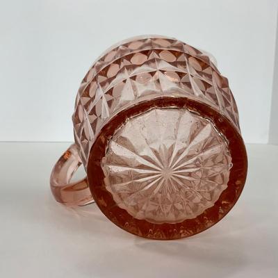 -188- GLASSWARE | Pink Windsor Diamond Jeanette Glass Co. | Pitcher