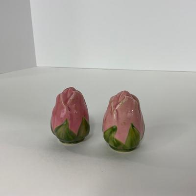 -194- DISHES | Franciscan Desert Rose | Gravy Dish, Salt & Pepper Shakers