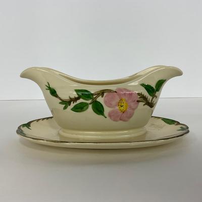 -194- DISHES | Franciscan Desert Rose | Gravy Dish, Salt & Pepper Shakers