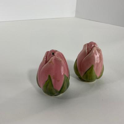 -194- DISHES | Franciscan Desert Rose | Gravy Dish, Salt & Pepper Shakers
