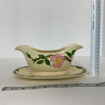 -194- DISHES | Franciscan Desert Rose | Gravy Dish, Salt & Pepper Shakers