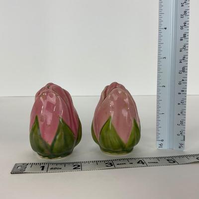 -194- DISHES | Franciscan Desert Rose | Gravy Dish, Salt & Pepper Shakers