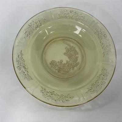 -196- GLASSWARE | Sharon Cabbage Rose Federal Glass Co. | Sugar & Dish