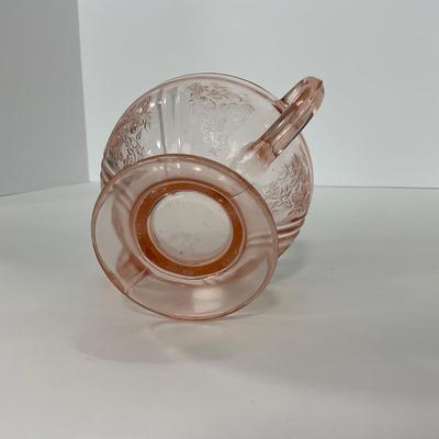 -196- GLASSWARE | Sharon Cabbage Rose Federal Glass Co. | Sugar & Dish